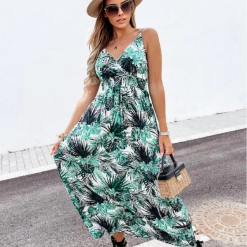 Women's Adjustable Spaghetti Strap Maxi Dress Ivyshape
