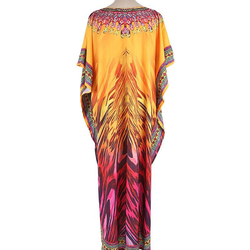 Women Beach Dress with Eye-Catching Pattern Ivyshape