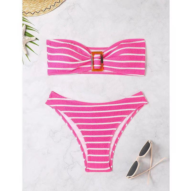 Women's bandeau bikini with trendy strap detail Ivyshape