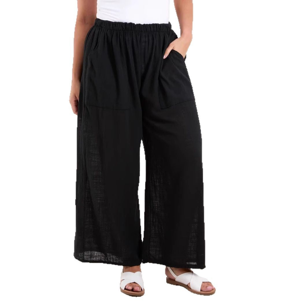 Women Lightweight Loose Linen Pants Ivyshape