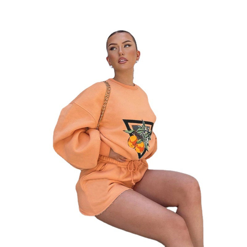 Women's Casual Sweatshirt with Balanced Oversized Cut and Graphic Intarsia Design Ivyshape