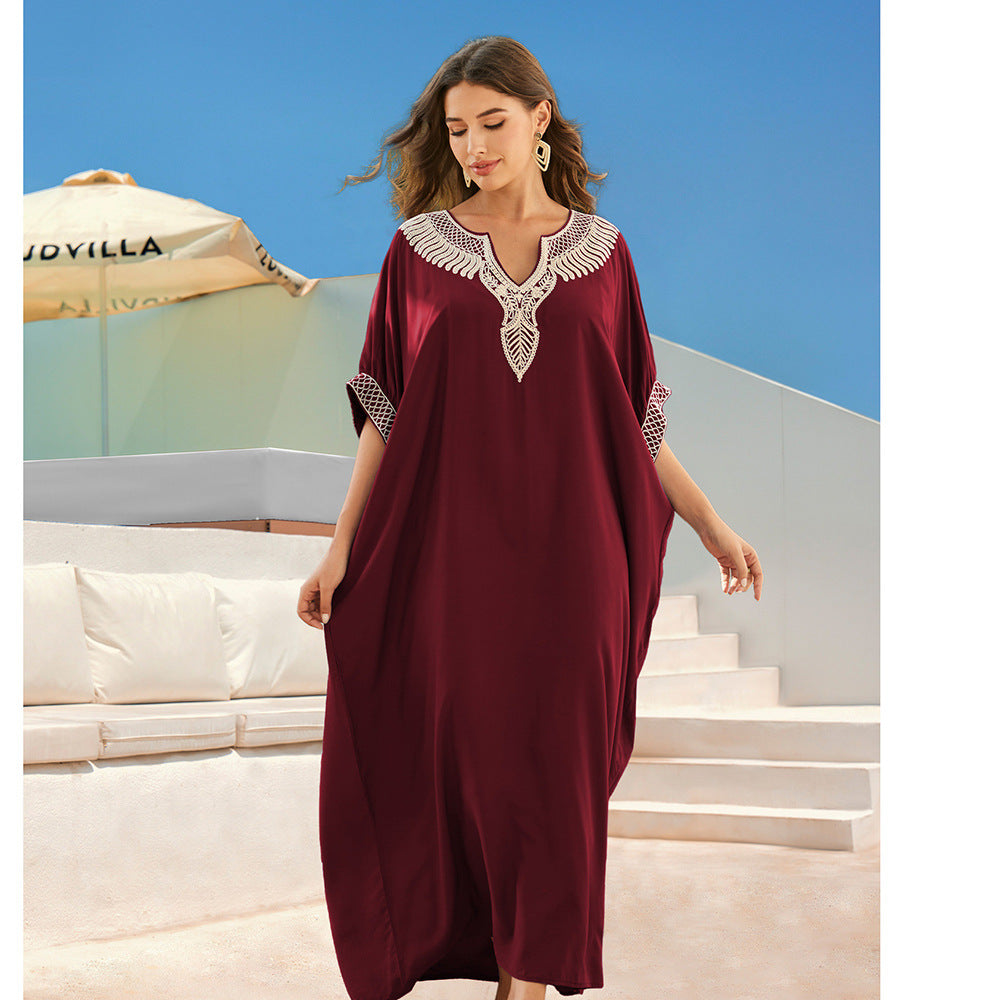 Women elegant Kaftan with artistic embroidery design Ivyshape