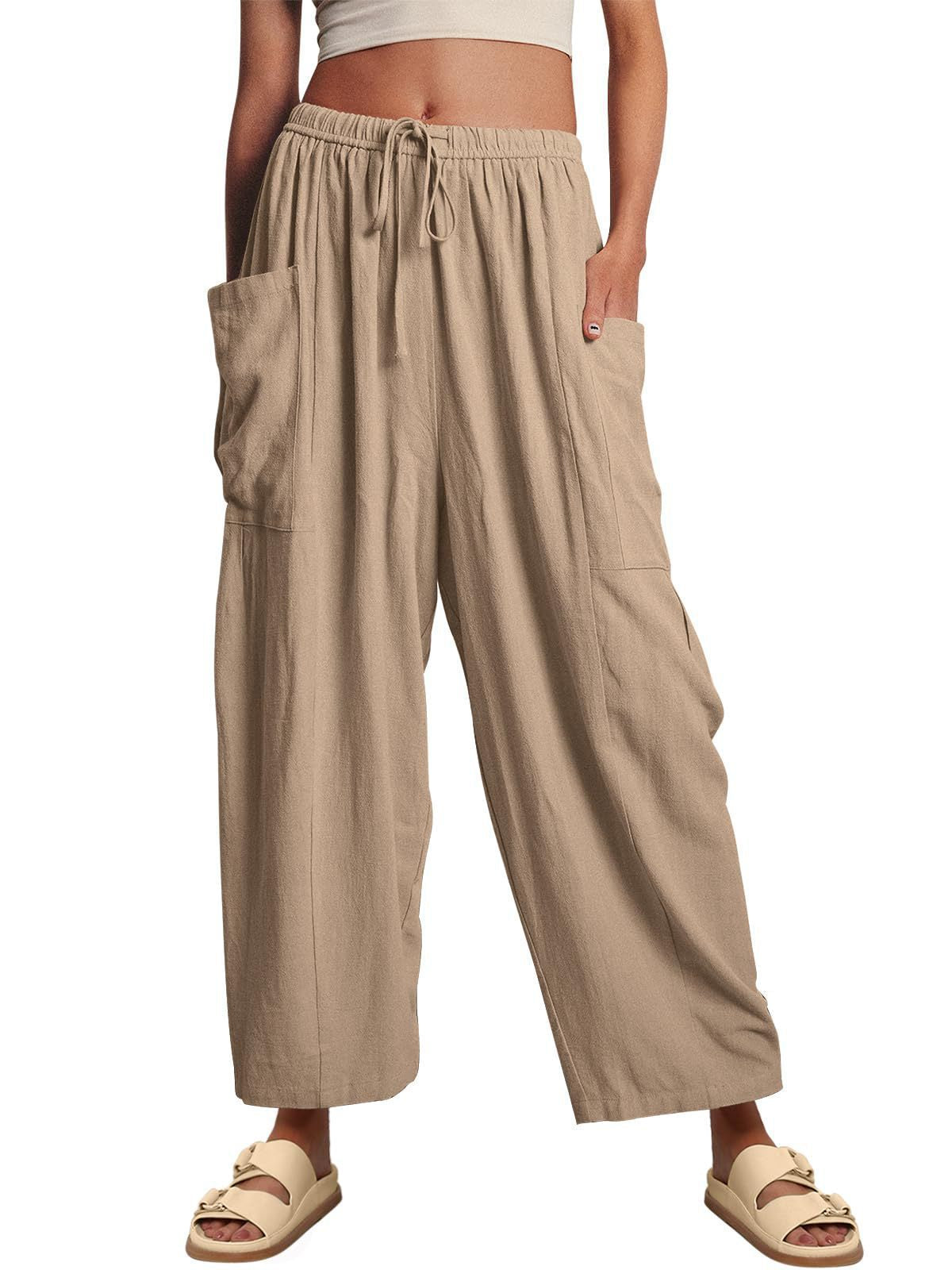 Ladies stylish comfortable cargo pants Ivyshape