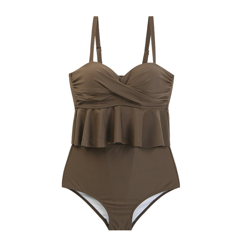 Ladies Tankini with swinging top and high-waisted pants Ivyshape