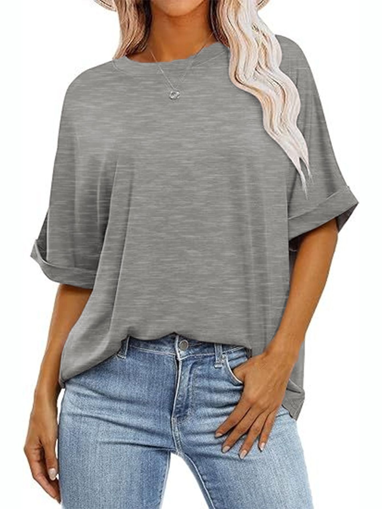 Women Soft Relaxed Fit Batwing Top Ivyshape