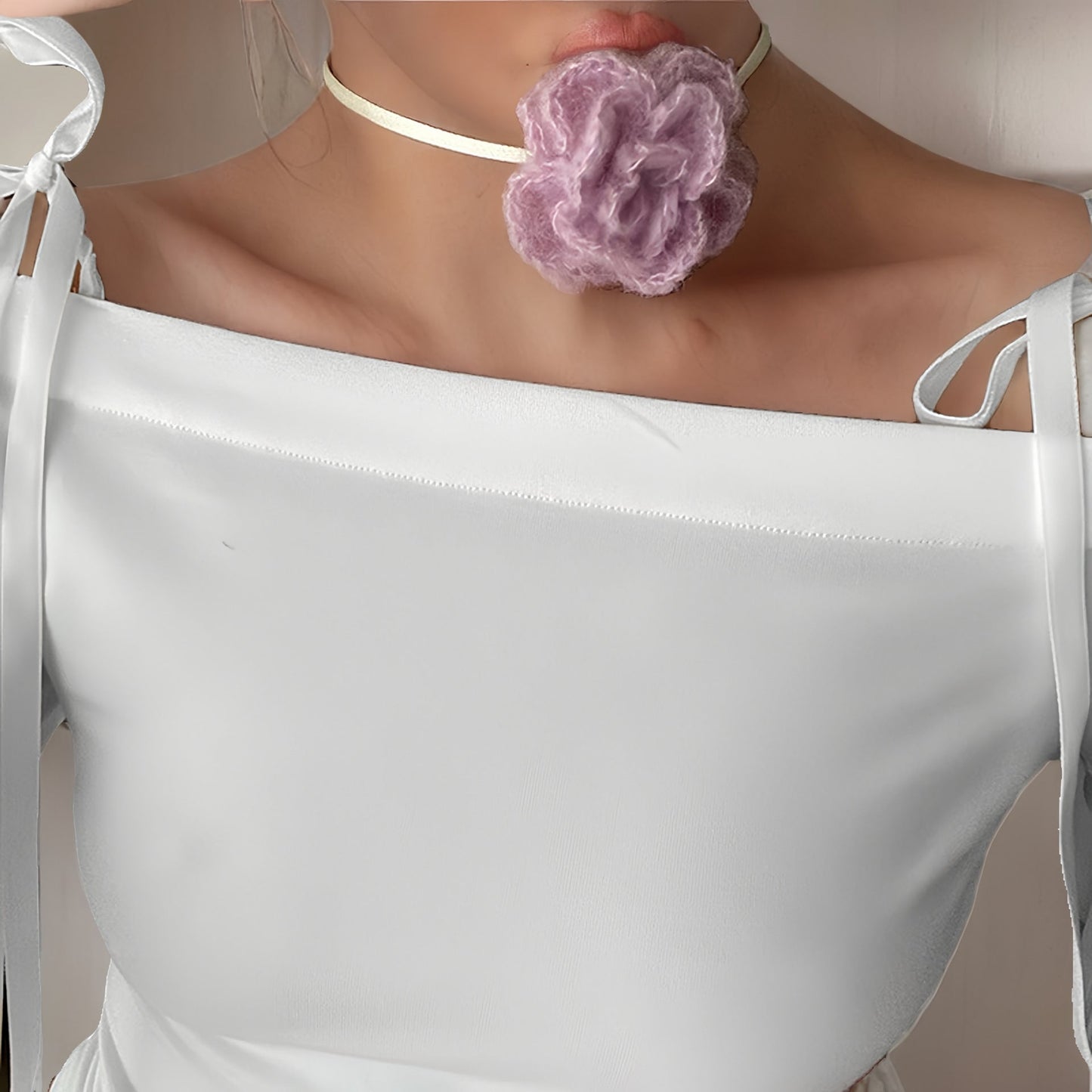 Women Flower Choker Necklace Ivyshape
