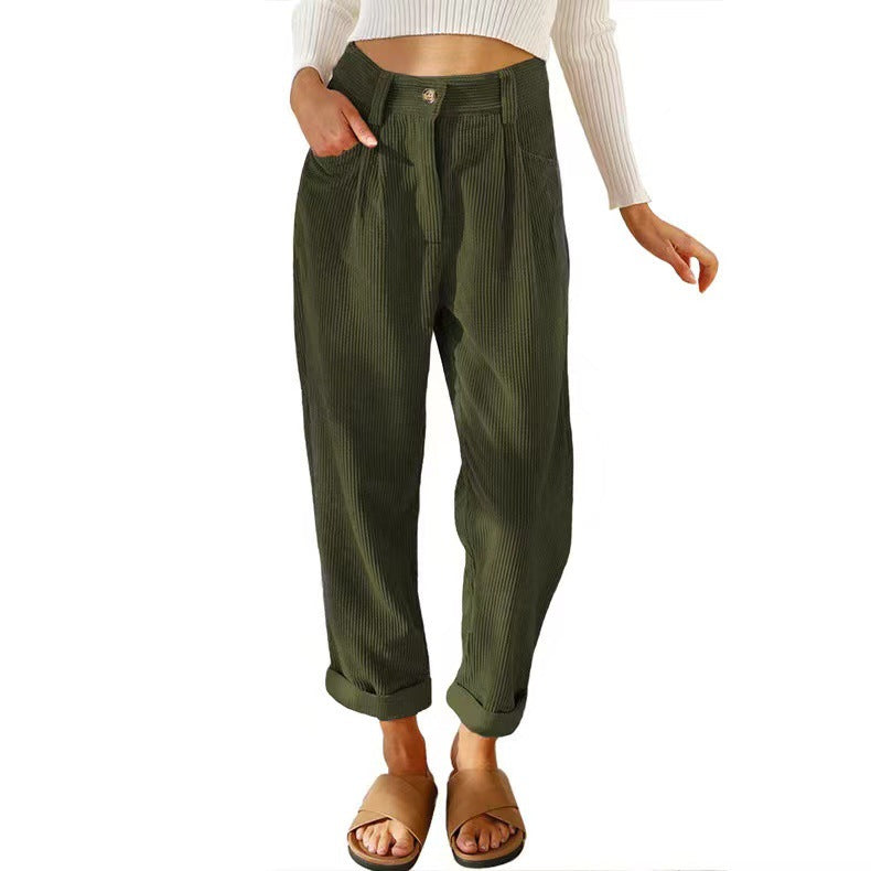Women's High-Waisted Textured Pants Ivyshape
