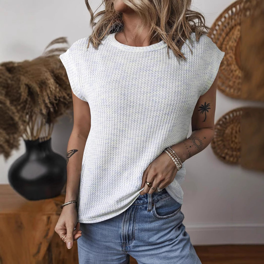 Ladies Structured Short Sleeve Round Neck Top Ivyshape
