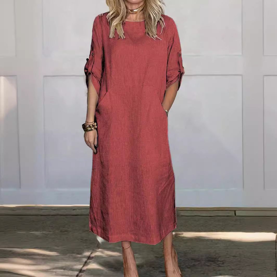 Women's Casual Maxi Dress with Pockets Ivyshape