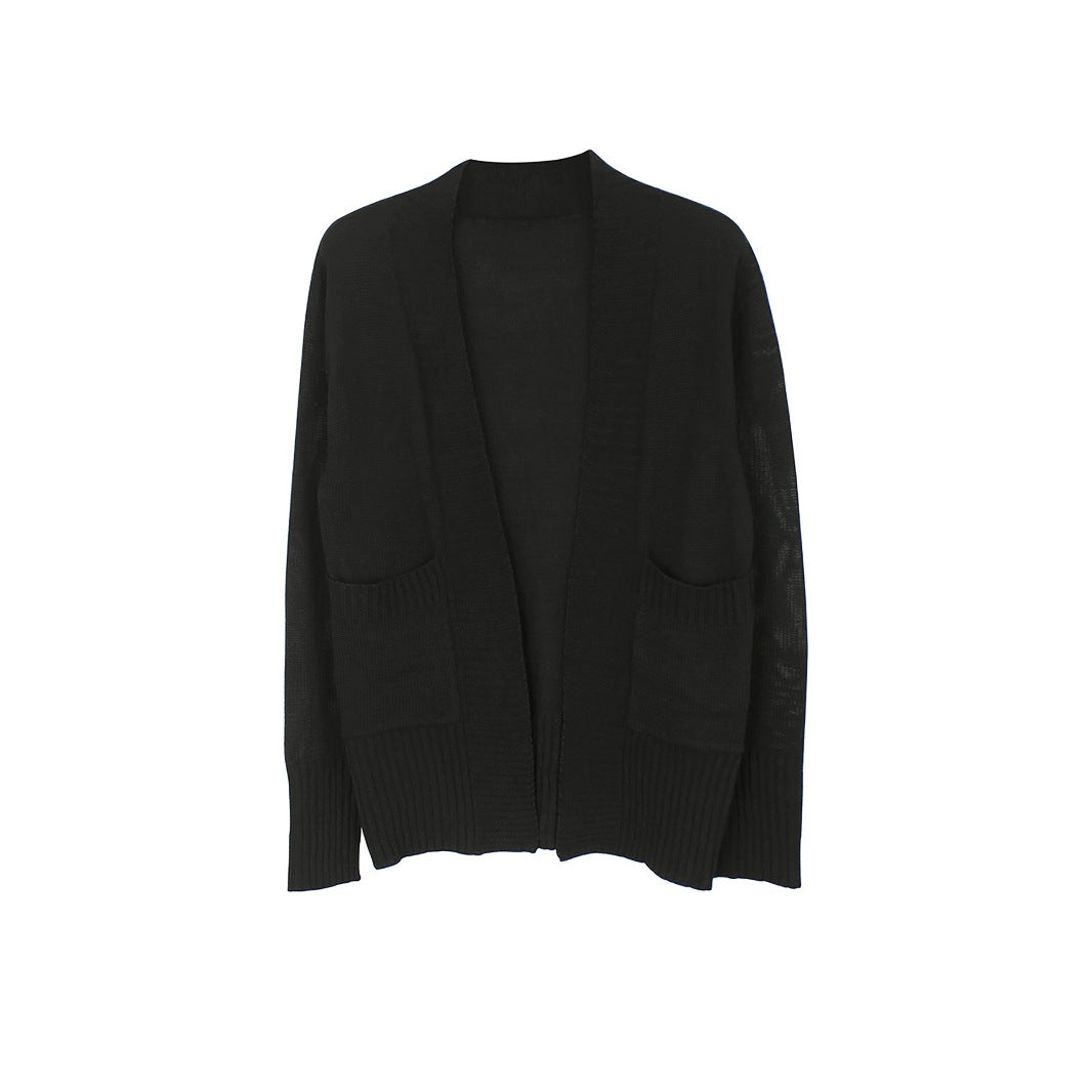 Women's cardigan with open cut and pockets Ivyshape