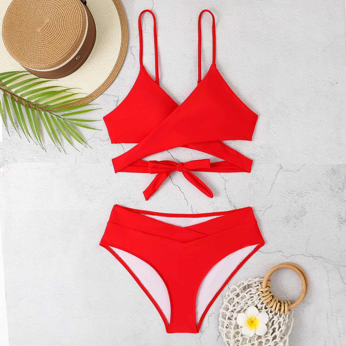 Women’s bikini set with wrap top and high waist Ivyshape