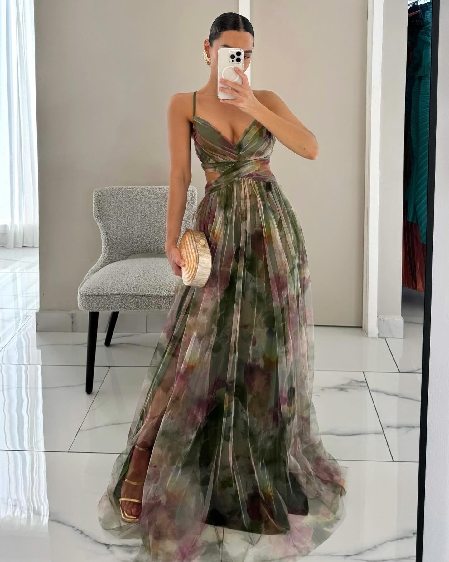 Women Floral Maxi Dress Ivyshape