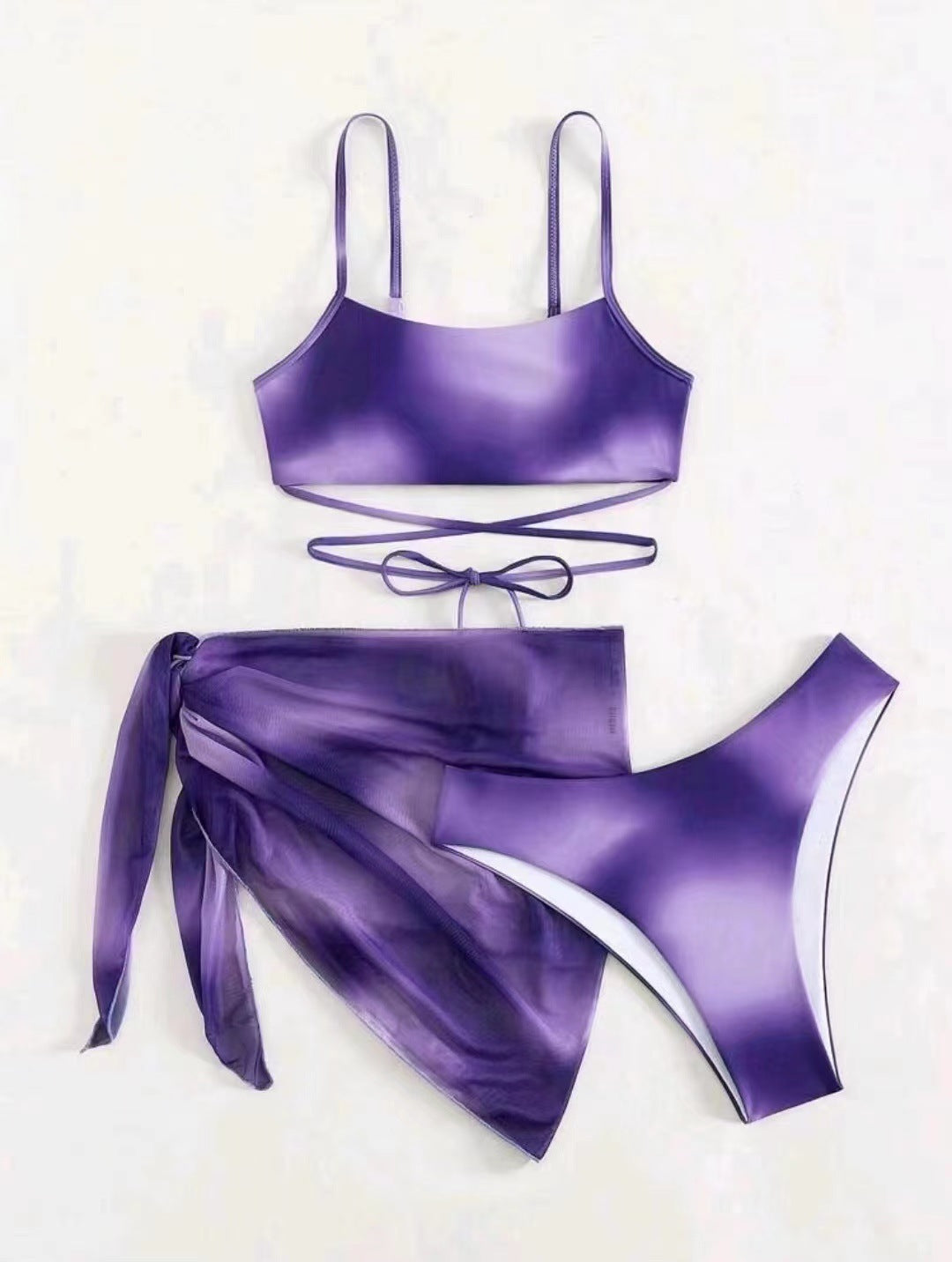 Women Bikini Set with Asymmetrical Skirt Ivyshape