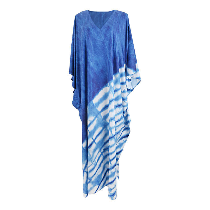 Women's Kaftan with Artistic Tie-Dye Design Ivyshape