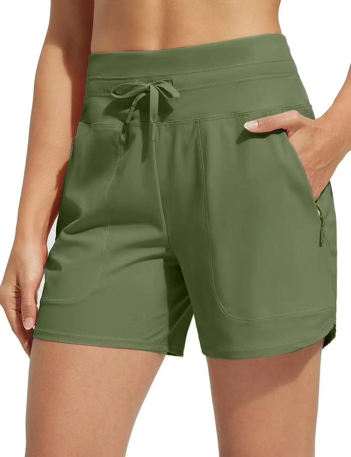 Women High-Performance Active Shorts with adjustable waistband Ivyshape