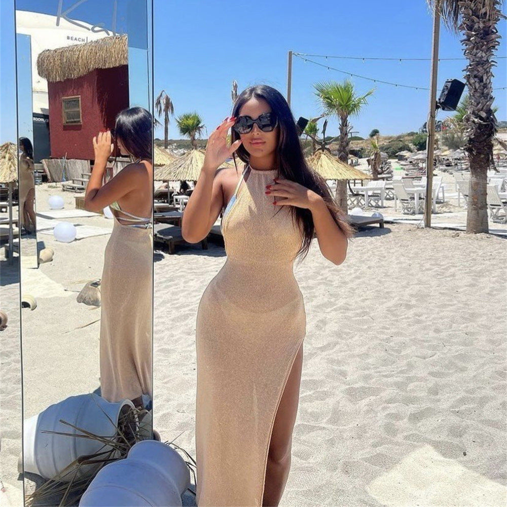 Women's Maxi Dress with Side Slit Design Ivyshape