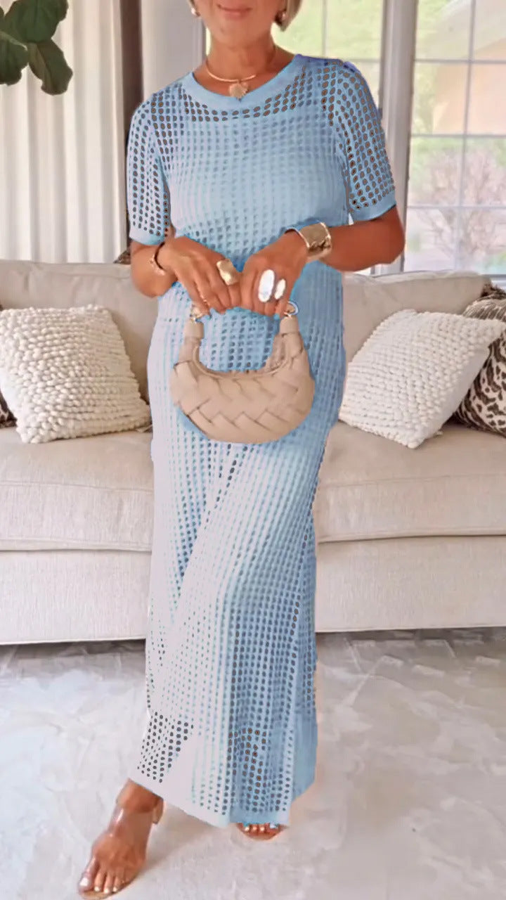 Women Elegant Mesh Maxi Dress Ivyshape