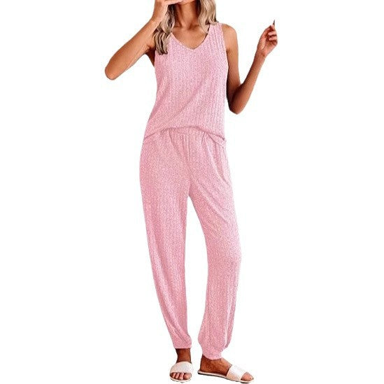 Women's Relaxed Fit Striped Loungewear Set Ivyshape