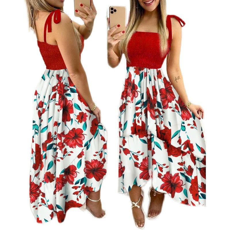 Women's maxi dress with narrow waist and adjustable straps Ivyshape