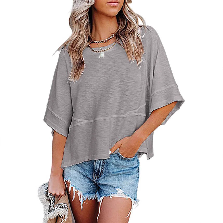 Women's Quarter Sleeve Boxy Top Ivyshape