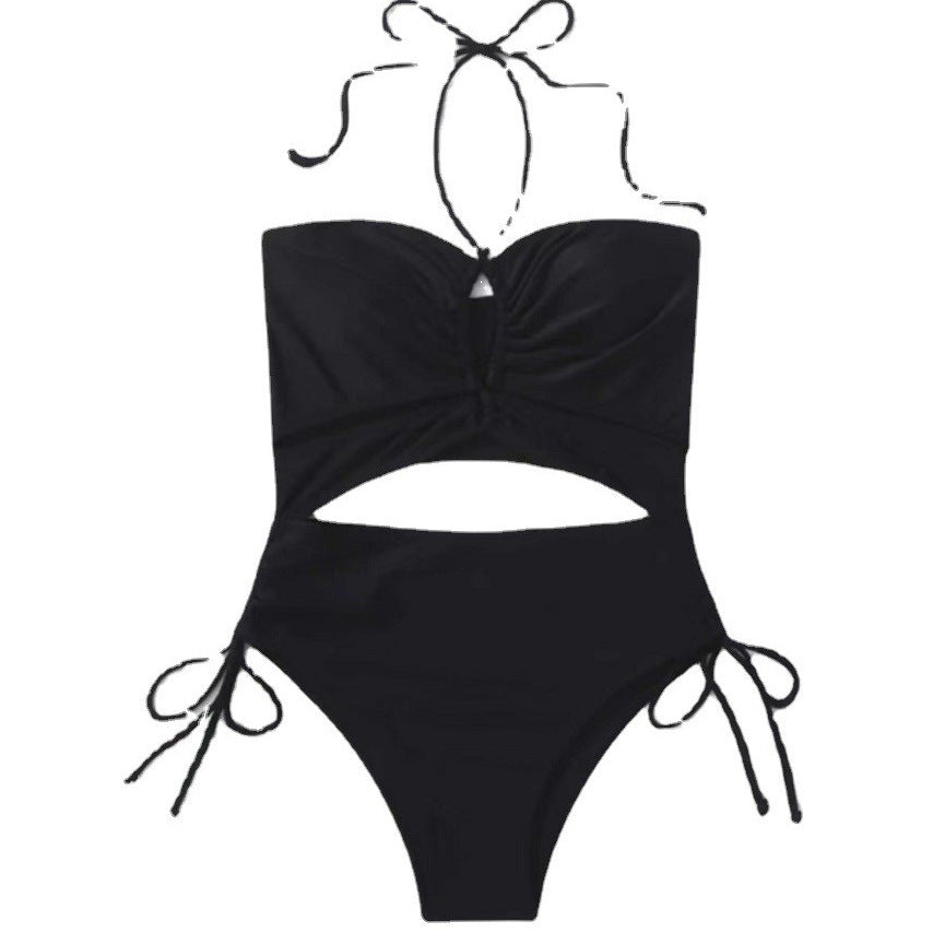 Women's one-piece swimsuit with sexy cut-outs and X-cross straps Ivyshape