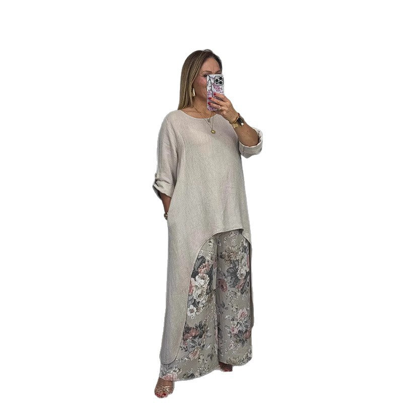Women Relaxed Fit Linen Tunic Top Ivyshape