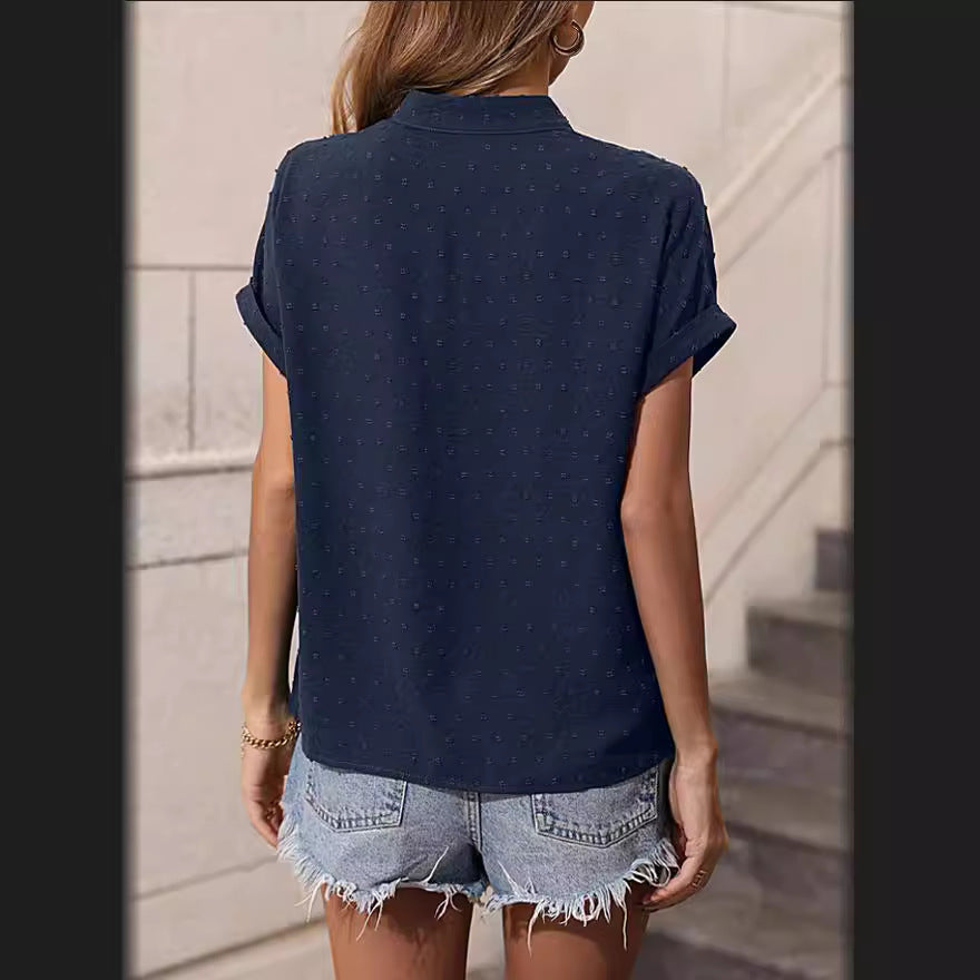 Women's structured short-sleeve shirt Ivyshape