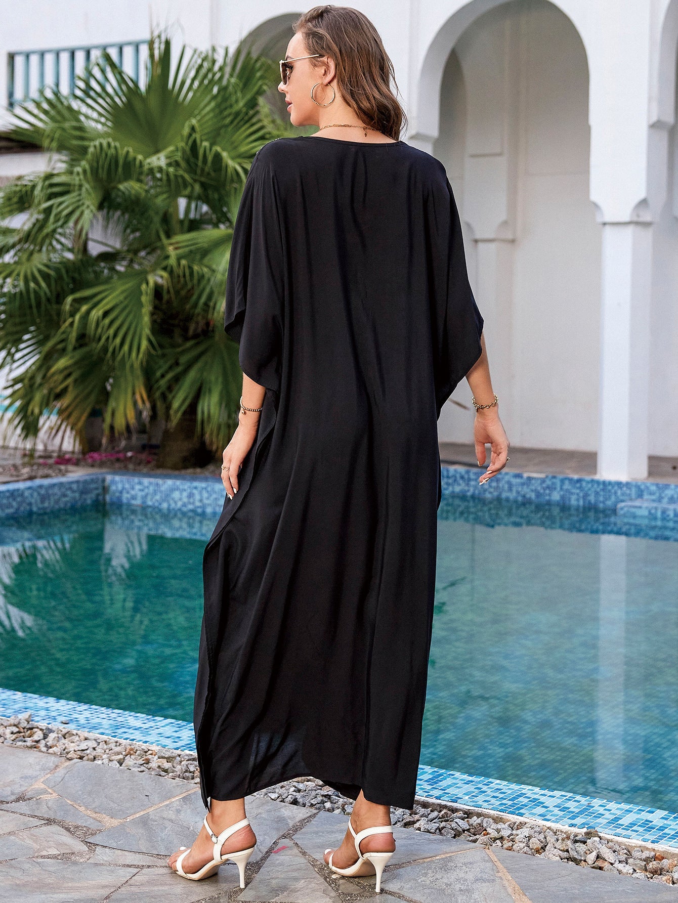 Women's beach dress with elegant crochet design and playful accents Ivyshape