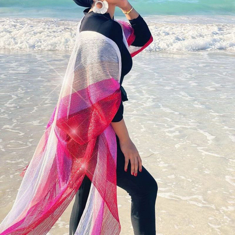 Women's Elegant Beach Kimono with Modern Fringes Ivyshape