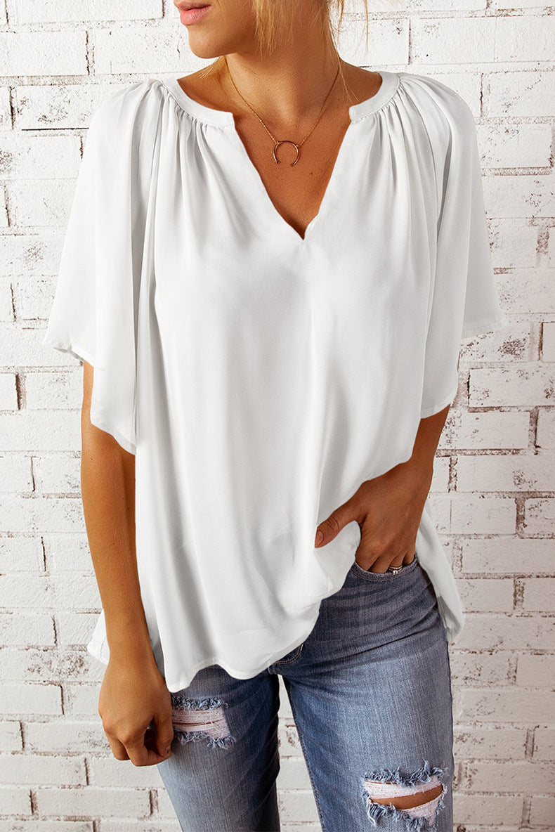 Ladies elegant chiffon blouse Ivyshape