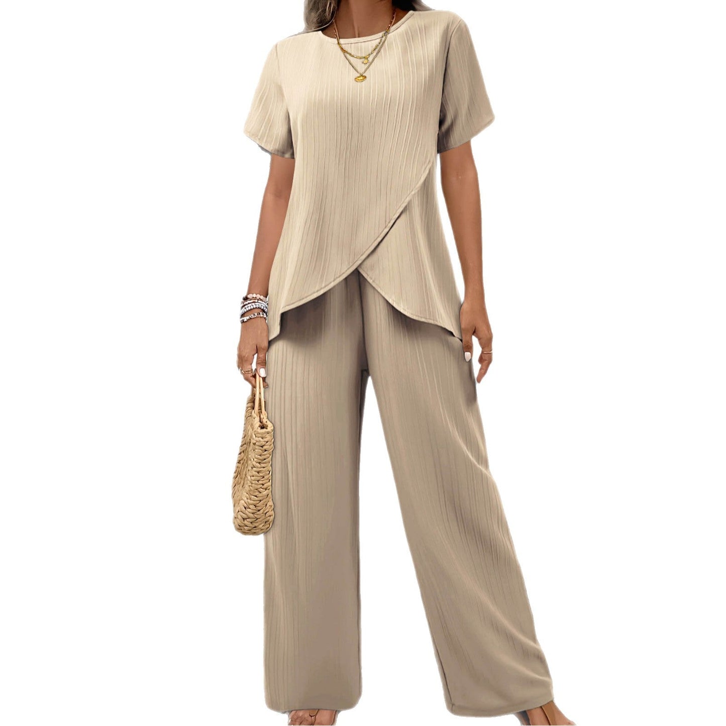 Women's Pleated Two-Piece Suit Ivyshape