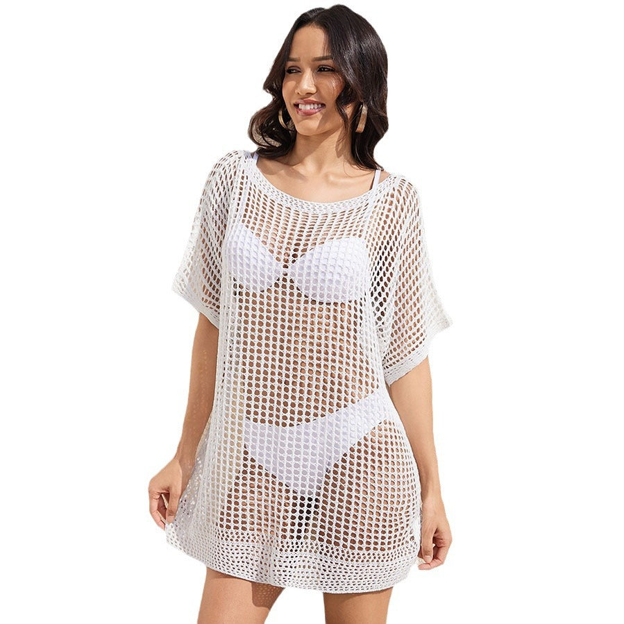 Women's airy net beach cover-up Ivyshape