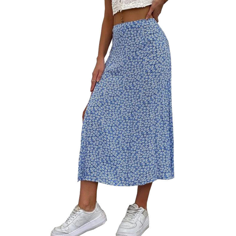 Ladies Elegant Floral Maxi Skirt Ivyshape
