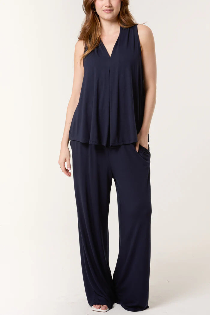 Women's Flowing Sleeveless Jumpsuit Ivyshape