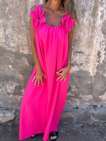 Maxi dress for women with floral embellishment Ivyshape