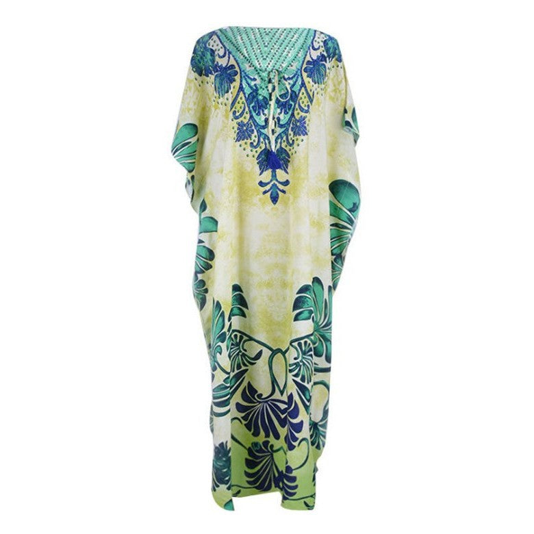 Women's Beach Kaftan with Handmade Design Ivyshape