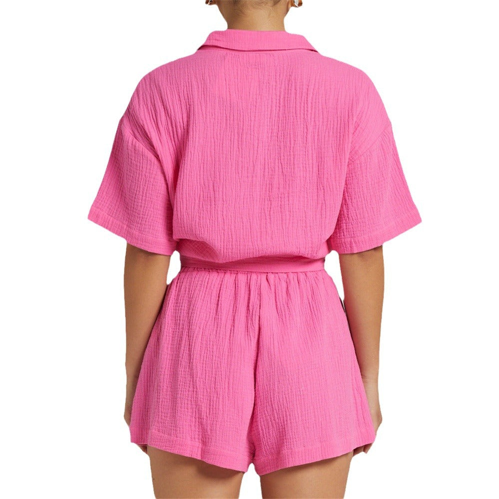 Women's Light and Casual Short Sleeve Set Ivyshape