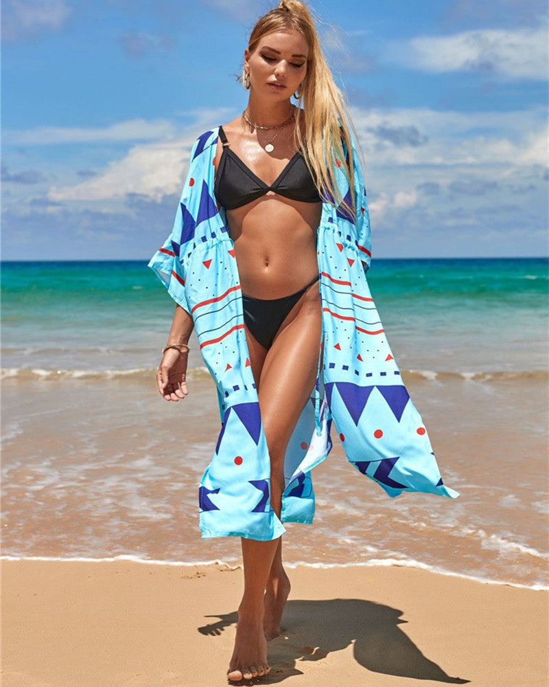 Women's Beach Tunic with Eye-Catching Geometric Pattern Ivyshape