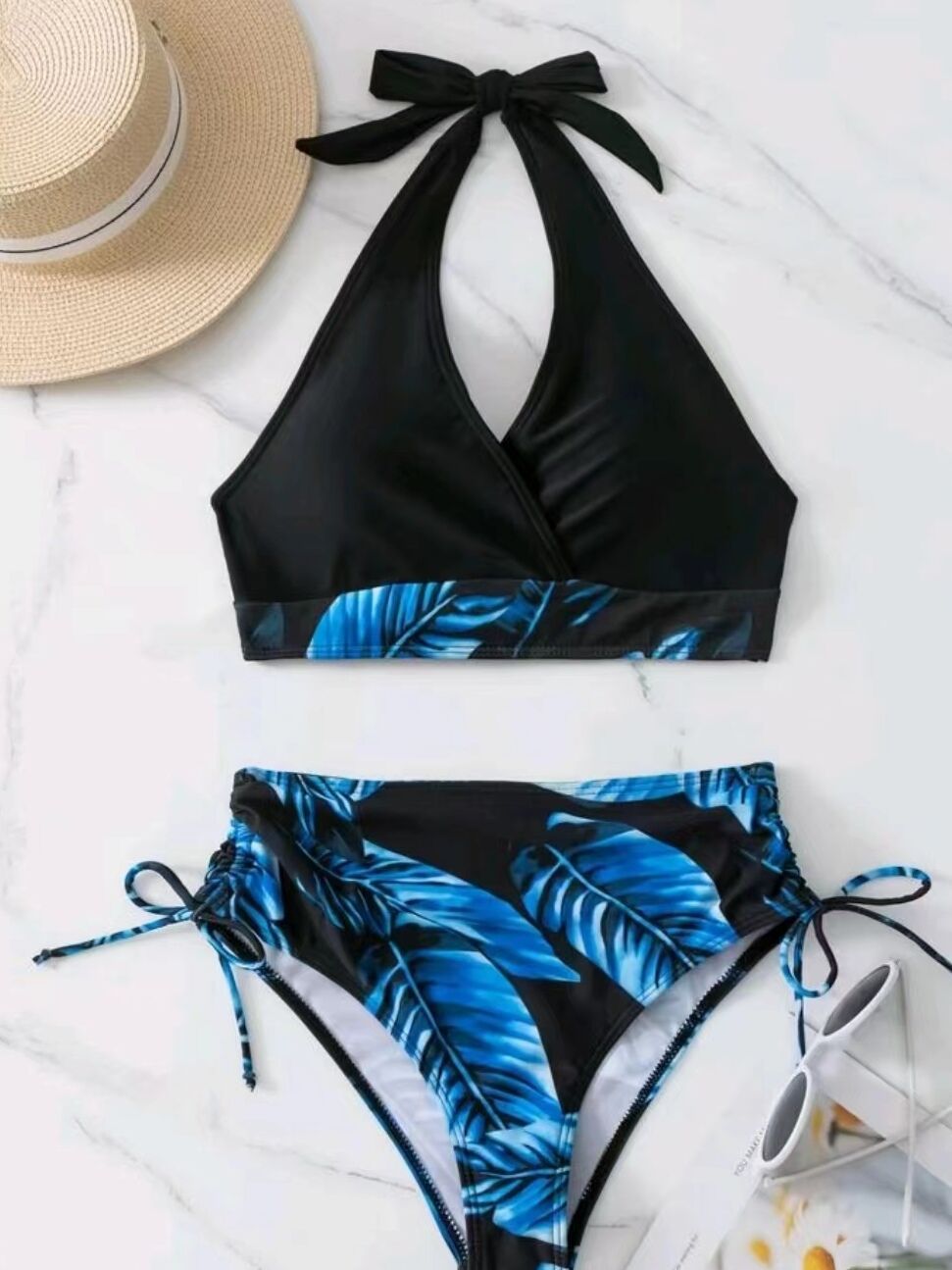 Women's bikini set with deep V-neckline and body-hugging design Ivyshape