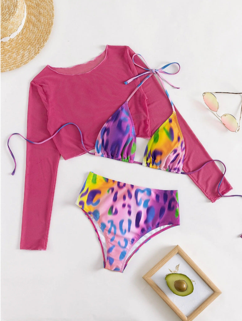 Women's High-Waisted Crop Top Bikini with Soft Materials Ivyshape