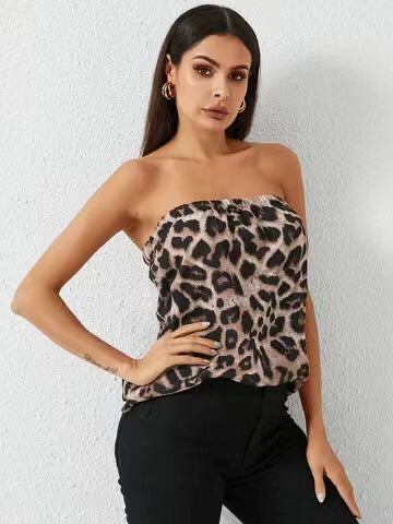 Women's Strapless Tiered Pattern Top Ivyshape