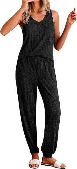 Women's Relaxed Fit Striped Loungewear Set Ivyshape