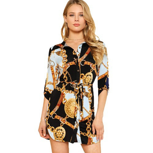 Women's blouse with eye-catching chain pattern and elegant details Ivyshape