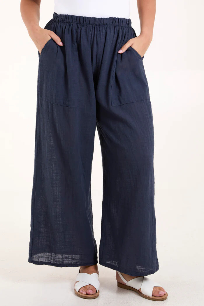 Women Lightweight Loose Linen Pants Ivyshape
