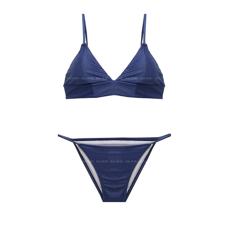 Ladies triangle bikini set with elegant lace detail and high wearing comfort Ivyshape