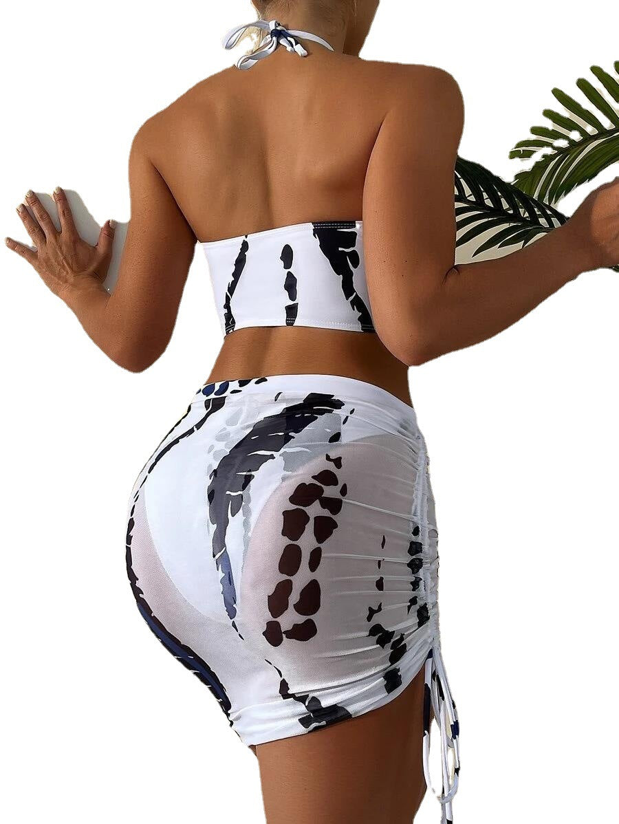 Women's bikini top with cut-out details and sophisticated lacing Ivyshape