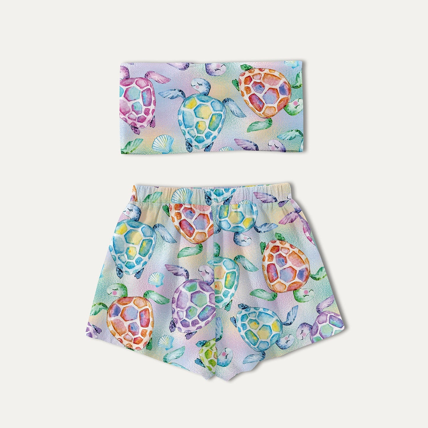 Women's trendy top with knot detail and cheerful sea motif Ivyshape