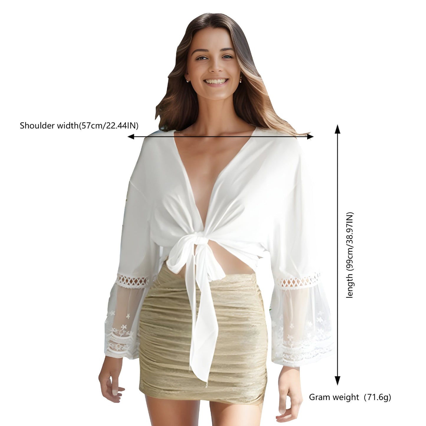 Ladies airy lace summer jacket Ivyshape
