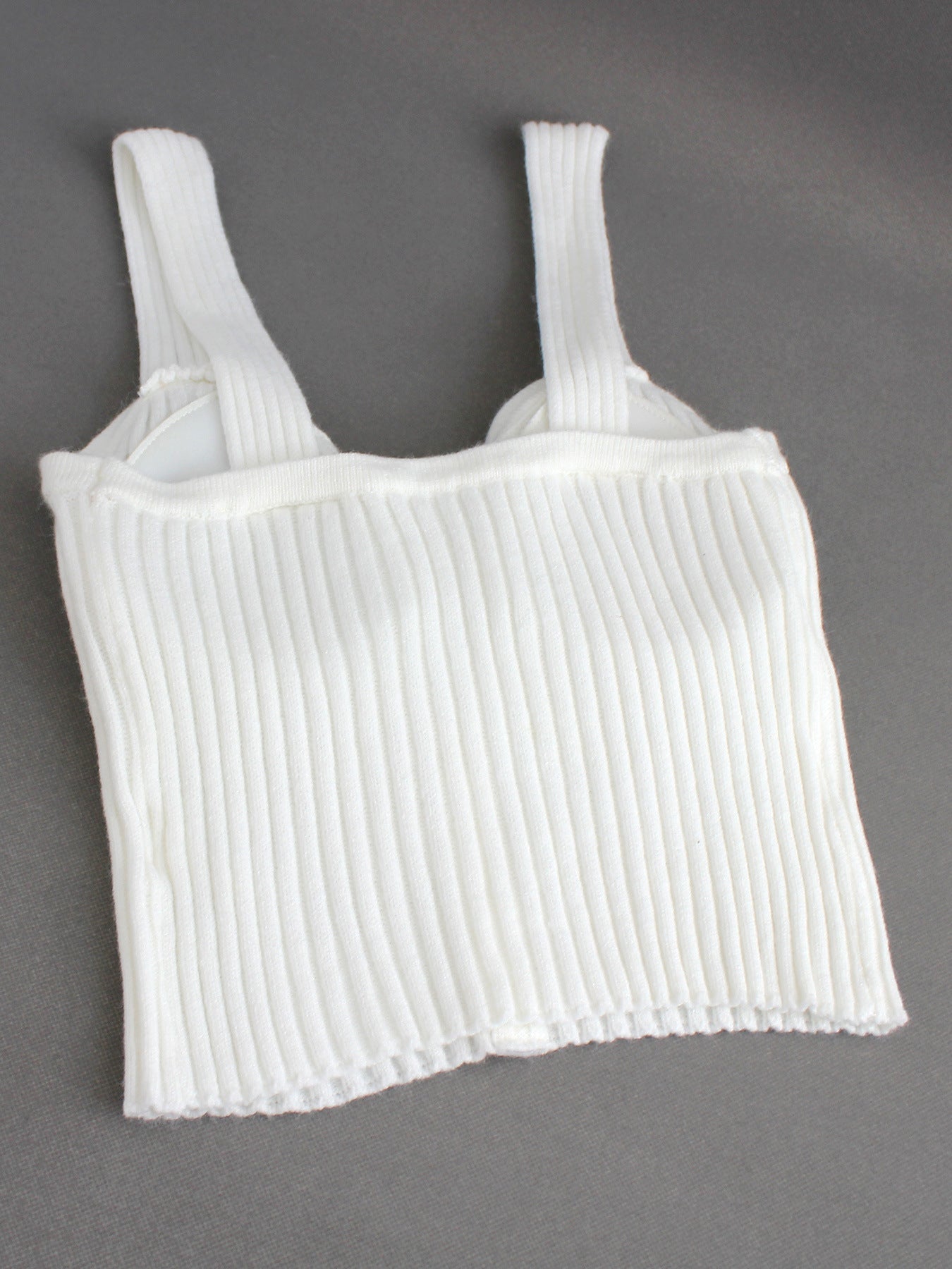 Women's airy ribbed top with button placket Ivyshape