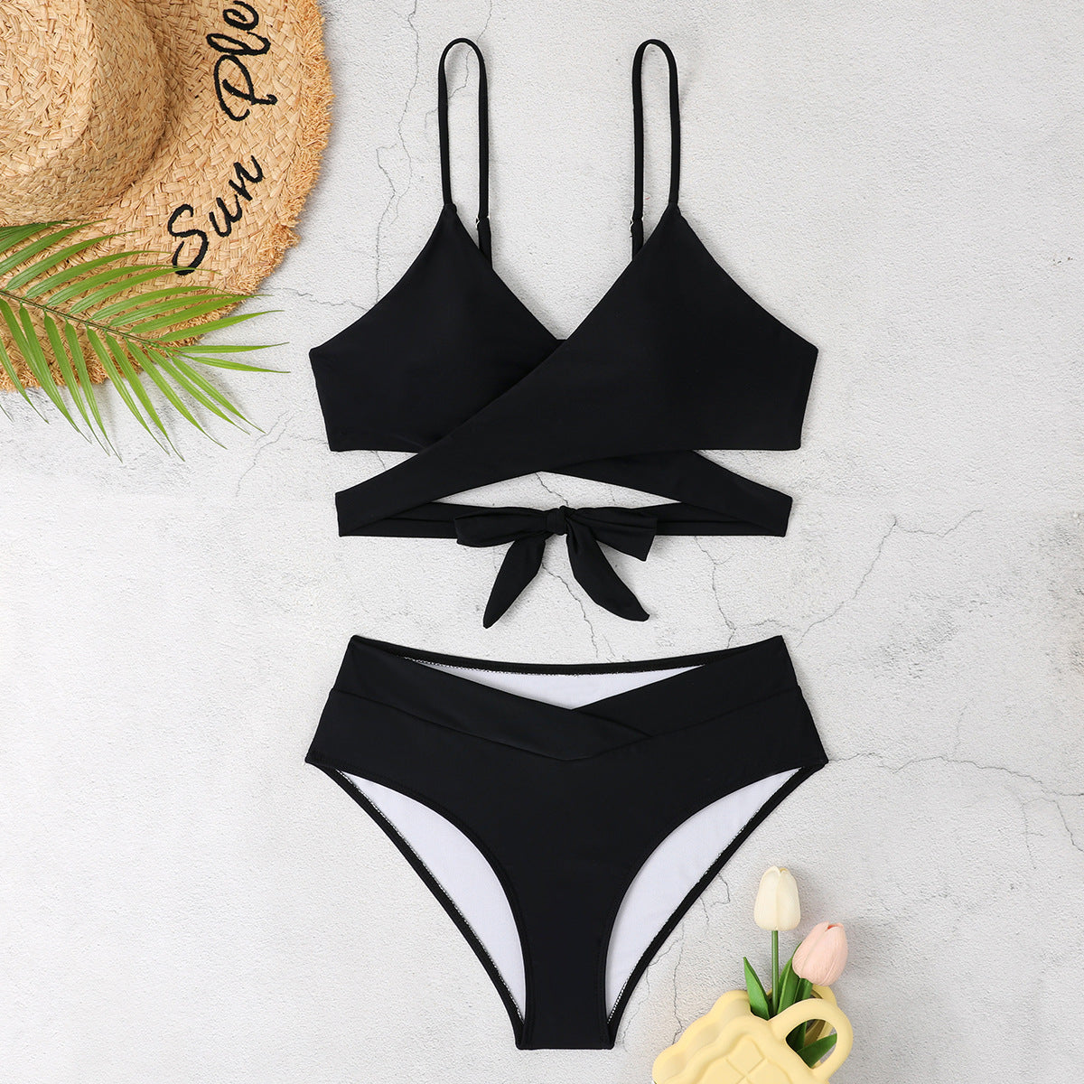 Women’s bikini set with wrap top and high waist Ivyshape